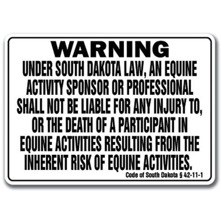 Signmission 14 in Height, 10 in Width, Plastic, 10" x 14", WS-South Dakota Equine WS-South Dakota Equine